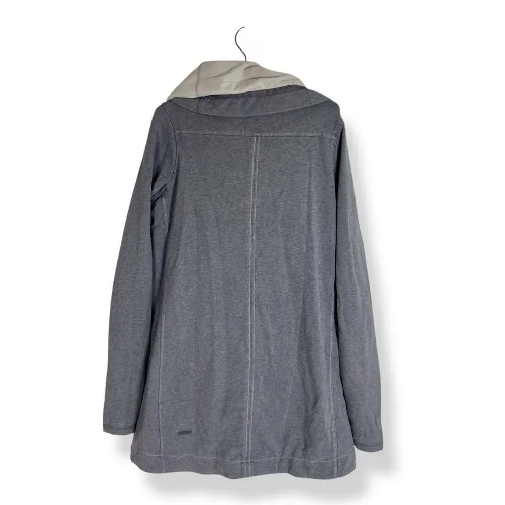 Lululemon ‘Method Wrap’ Gray Cowl Neck Asymmetrical Zip Up Jacket